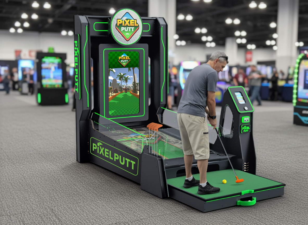 New Pixel Putt open concept design with dual-screen gameplay